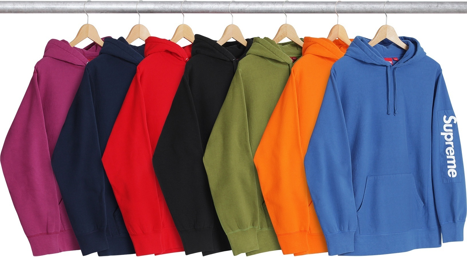 Sleeve Patch Hooded Sweatshirt